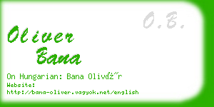 oliver bana business card